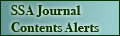 SSA Journal Contents Alerts