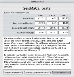SeisMaCalibrate main screen