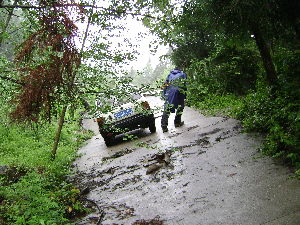 A few tens of meters southwest of point 243-b