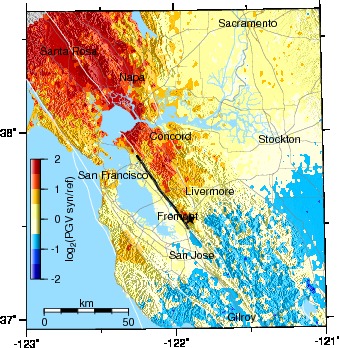 Graves/Campbell-Bozorgnia, Fremont epicenter, PGV difference