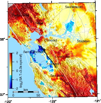 Graves/Campbell-Bozorgnia, Oakland epicenter, SA30 difference