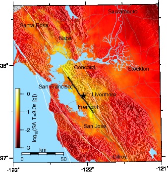 Graves, Hayward epicenter, SA30