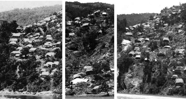Hillside collapse of a local village near Shillong