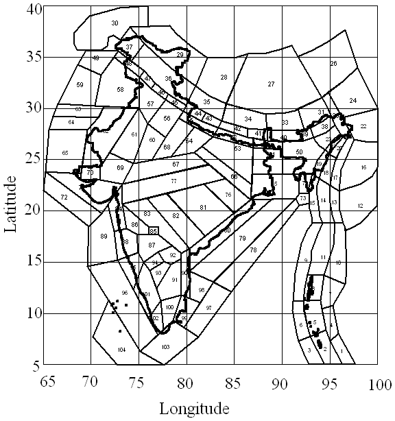 Map of the Source Zones