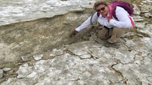 Janis Hernandez at Ridgecrest fault