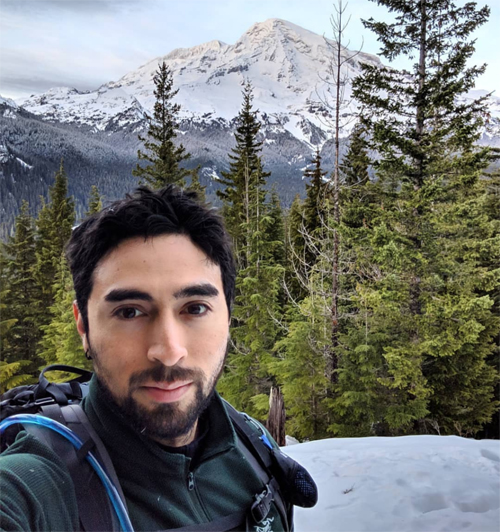 Matt Mendoza and Mt. Rainier