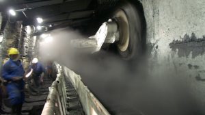 shearer at longwall coal mine