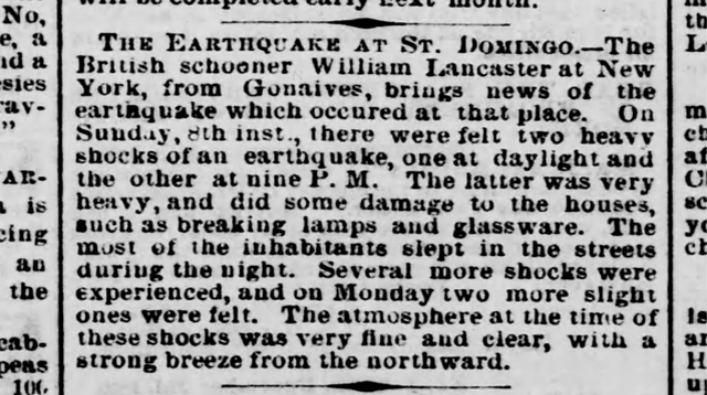 1860 Richmond newspaper clipping