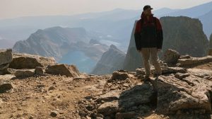 Kevin Ward standing at the top of a hill