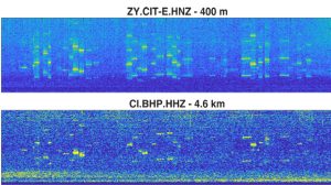 spectrograms from 2023 Taylor Swift concert