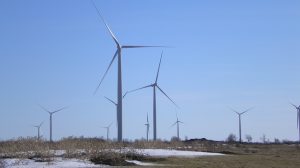 Wind turbine on Wolfe Island, Ontario