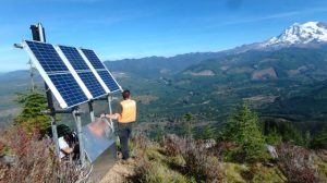 Lahar monitoring station for Mount Rainier