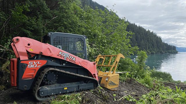 construction equipment near Cordova, Alaska