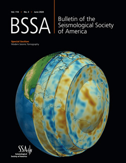 cover of BSSA 114-3 showing tomographic image of globe