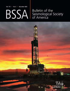 BSSA cover showing Utah FORGE site at sunset