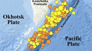 Epicenters of the Mw 8.8 Kamchatka earthquake (30 July 2025) and its aftershocks