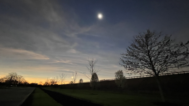 solar eclipse totality over Sidney, Ohio on 8 April 2025