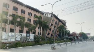 photo of the damage to the Great Wall Hotel in Mandalay after 2025 Myanmar earthquake